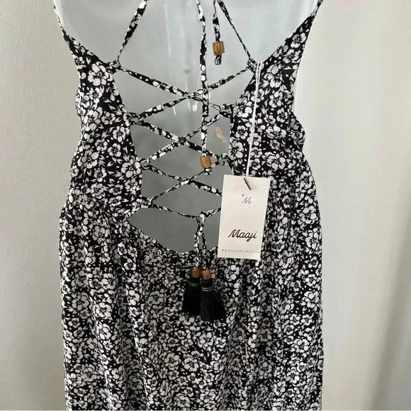 NWT Maaji Pansy Floral Holly Maxi Coverup Dress size Large - Picture 5 of 13